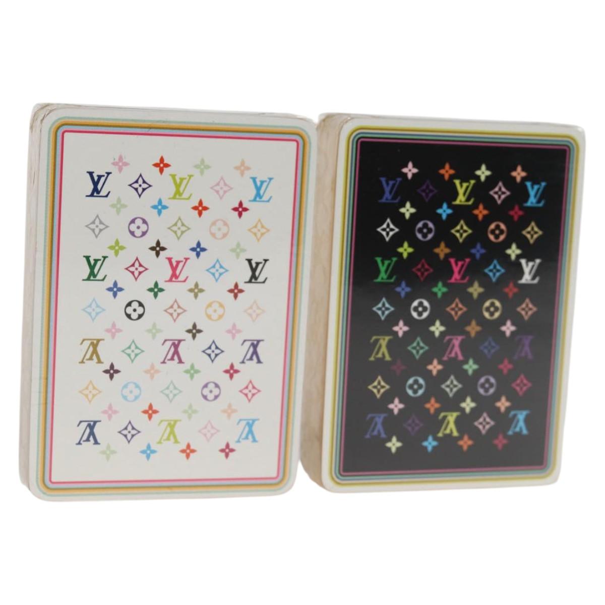 LOUIS VUITTON Monogram Multicolor Playing Cards Black White LV Auth 133669SAM