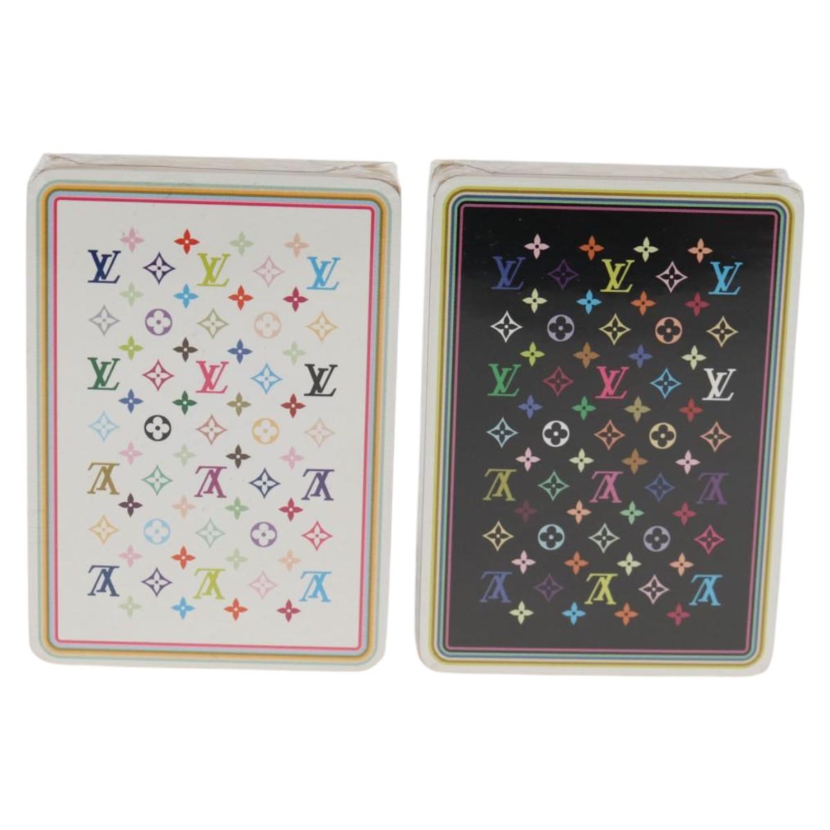 LOUIS VUITTON Monogram Multicolor Playing Cards Black White LV Auth 133669SAM