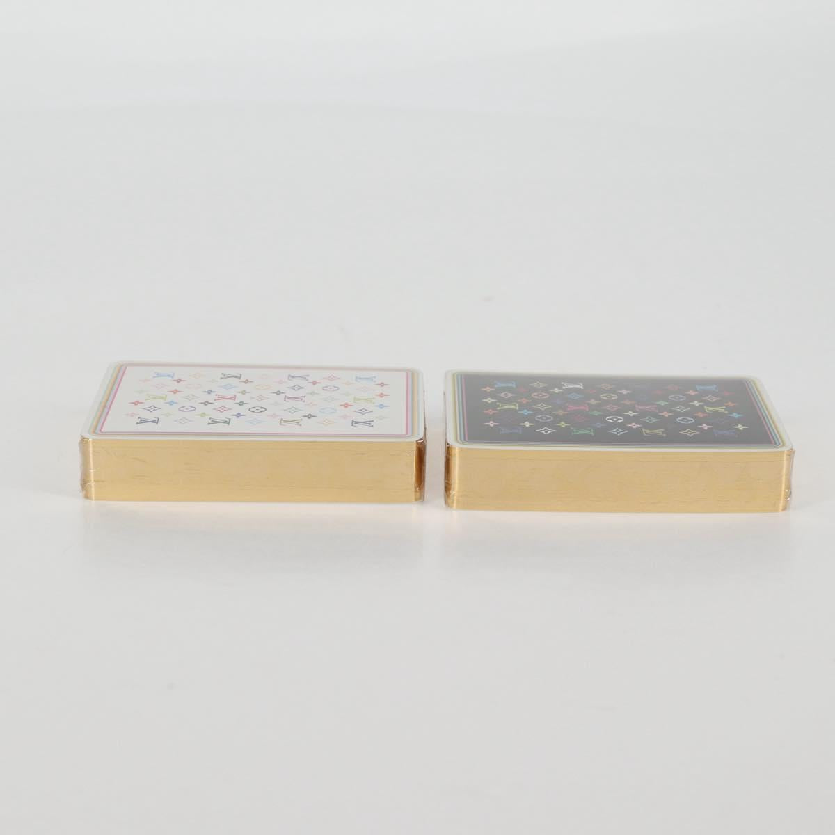 LOUIS VUITTON Monogram Multicolor Playing Cards Black White LV Auth 133669SAM