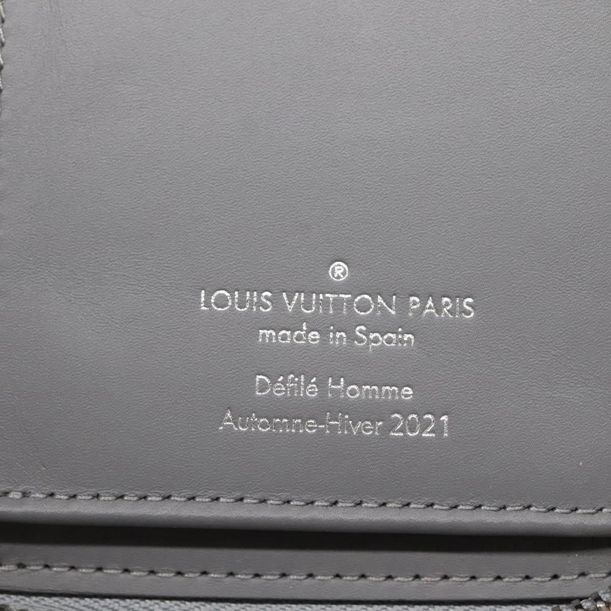 LOUIS VUITTON Monogram mirror Zippy Wallet Vertical Silver M80808 LV Auth 133674