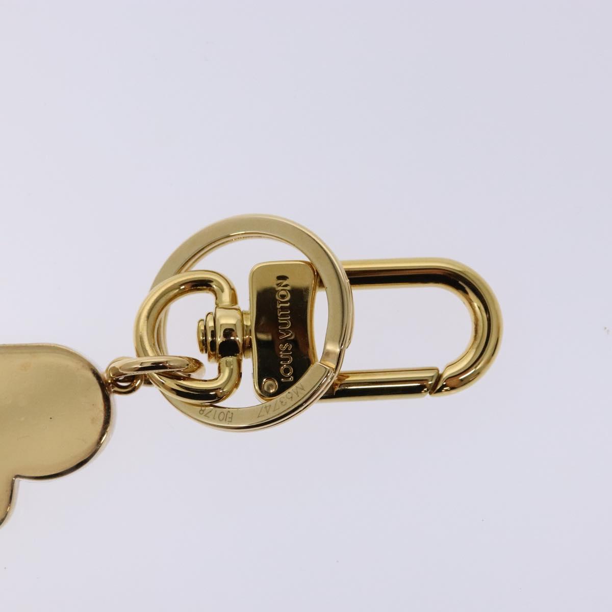 LOUIS VUITTON Porte Cleny Wave Key Holder metal Gold M63747 LV Auth 133677M