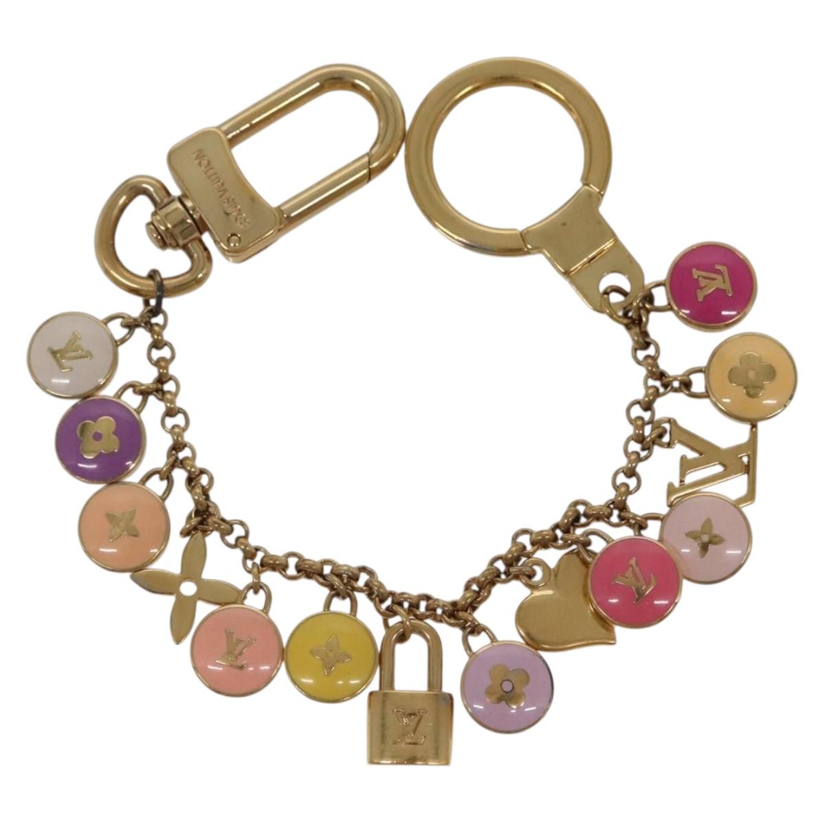 LOUIS VUITTON Porte Cles Chainne Pastille Key Holder Metal M66005 Auth 133678