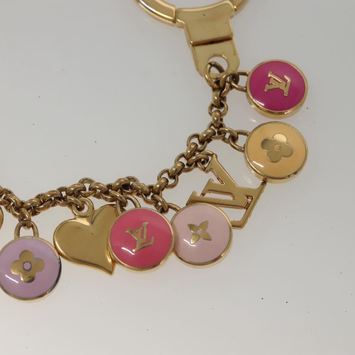 LOUIS VUITTON Porte Cles Chainne Pastille Key Holder Metal M66005 Auth 133678
