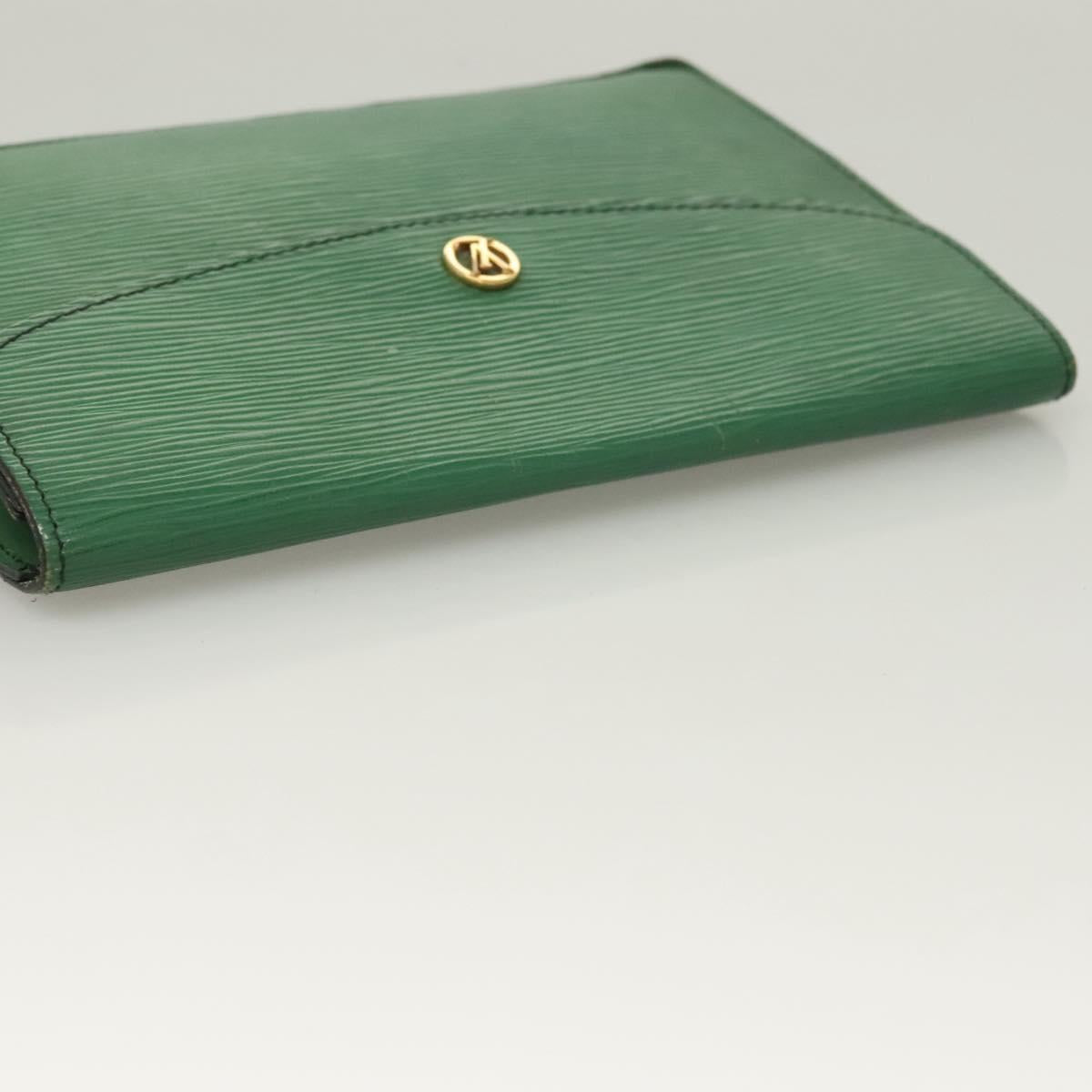 LOUIS VUITTON Epi Montaigne 23 Clutch Bag Green M52664 LV Auth 133690