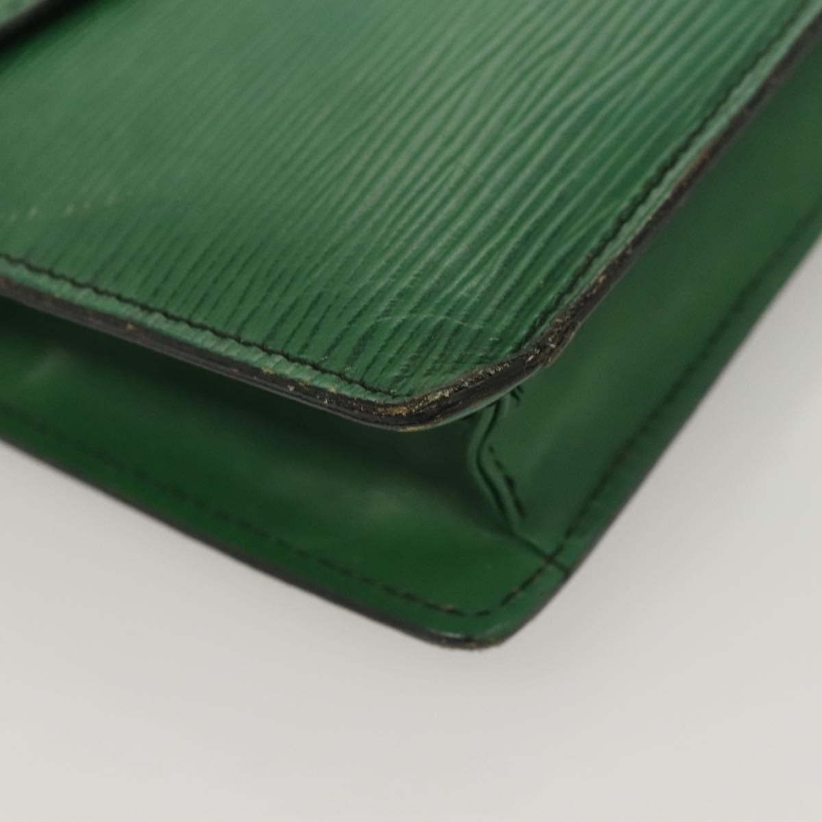 LOUIS VUITTON Epi Montaigne 23 Clutch Bag Green M52664 LV Auth 133690