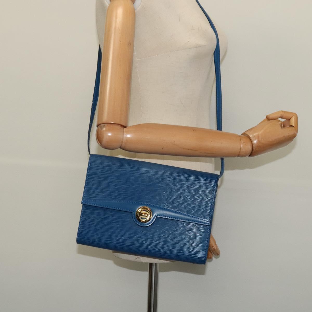 LOUIS VUITTON Epi Pochette Arche Shoulder Bag Blue M52575 LV Auth 133691