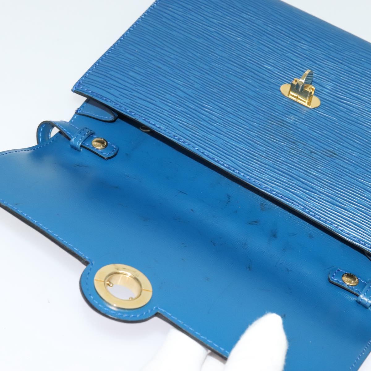 LOUIS VUITTON Epi Pochette Arche Shoulder Bag Blue M52575 LV Auth 133691