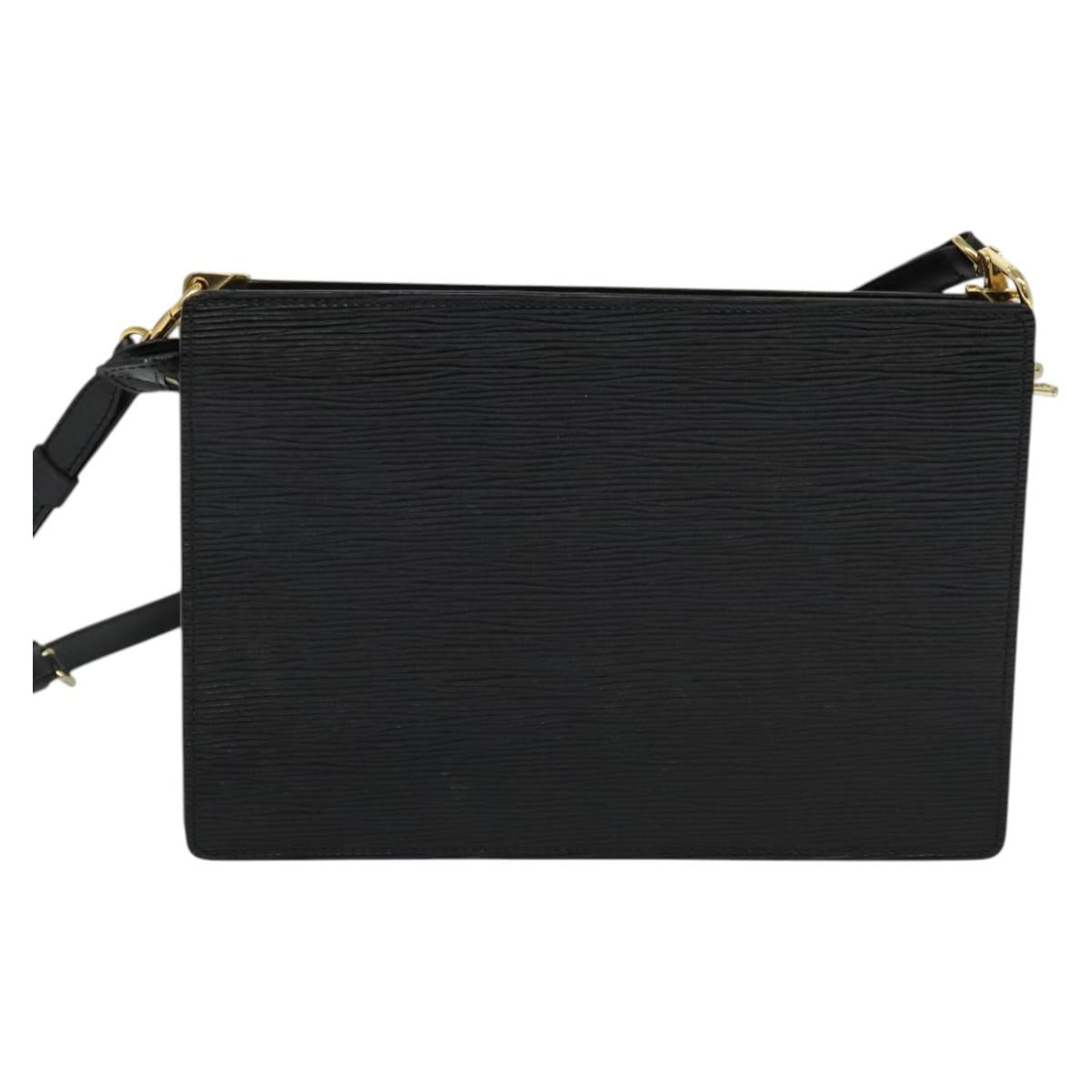 LOUIS VUITTON Epi Angian Shoulder Bag 2way Black M52112 LV Auth 133693A