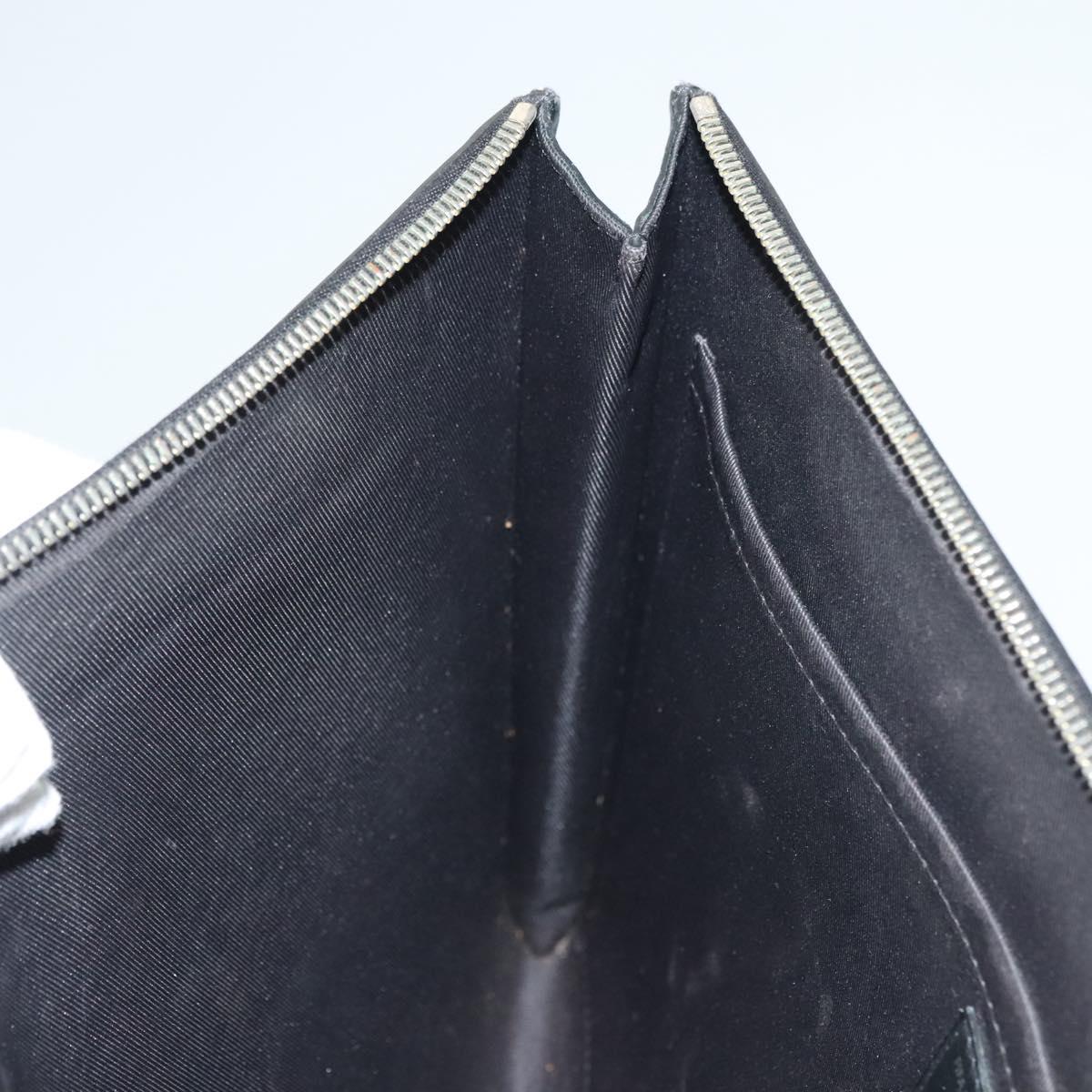 LOUIS VUITTON Epi Pochette Jules GM Clutch Bag Black White M63295 LV Auth 133695