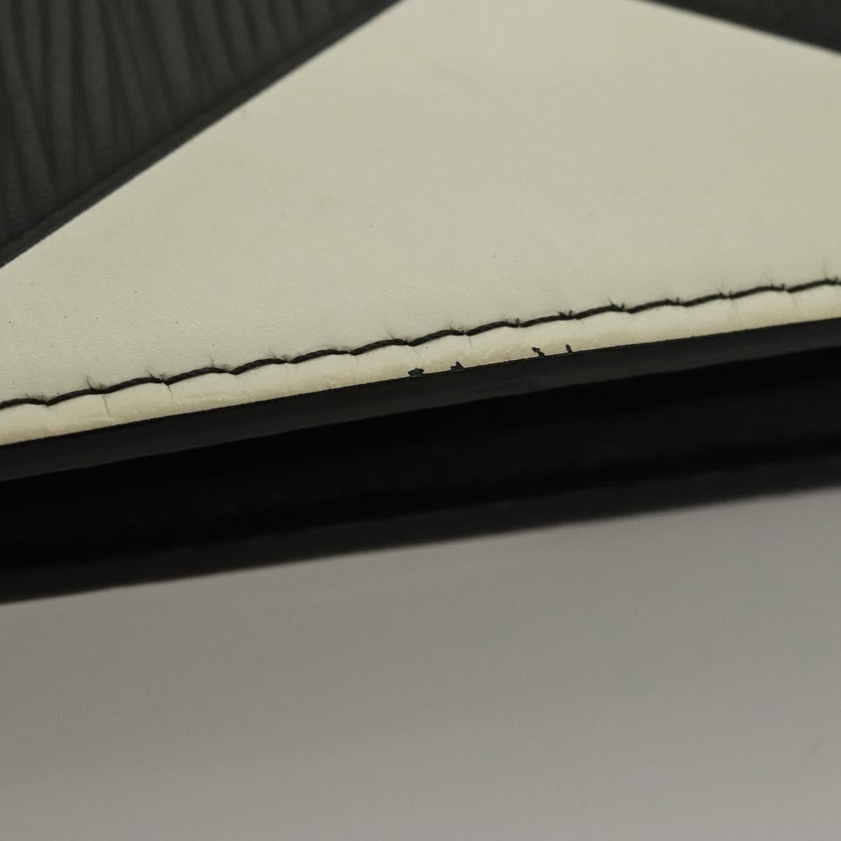 LOUIS VUITTON Epi Pochette Jules GM Clutch Bag Black White M63295 LV Auth 133695