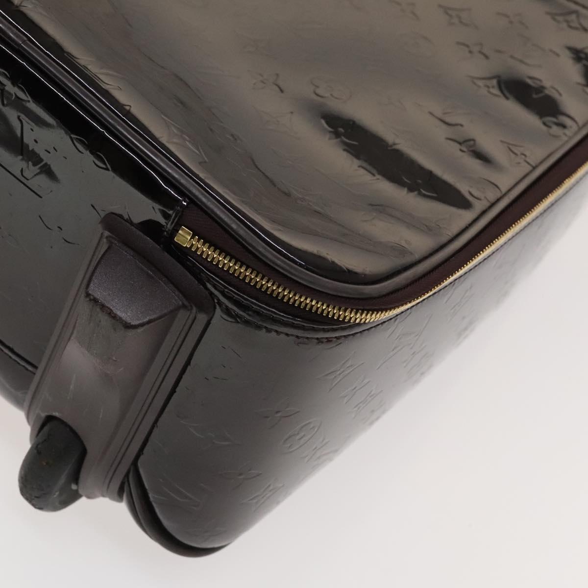 LOUIS VUITTON Monogram Vernis Pegas 45 Suitcase Amarante M91277 LV Auth 133698