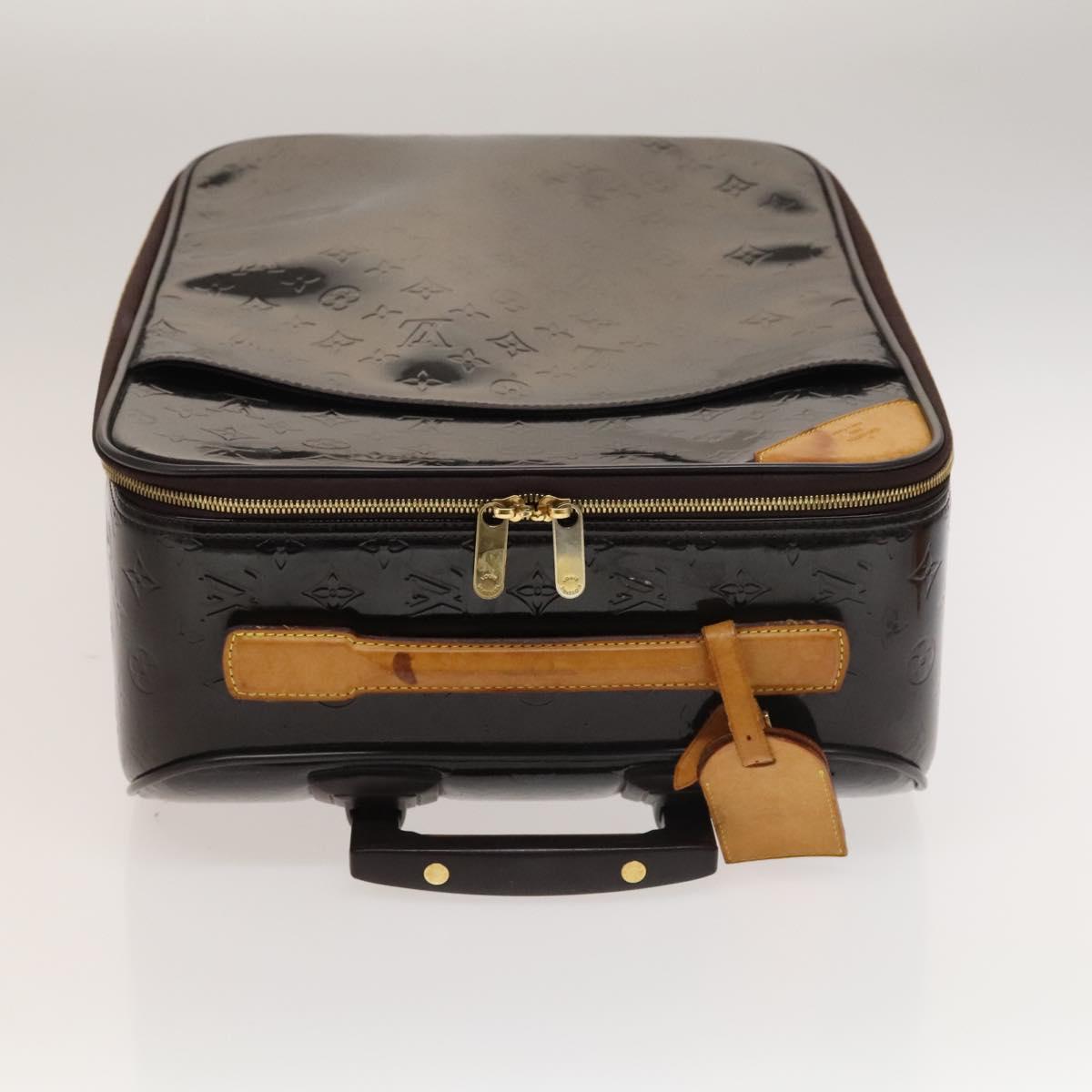 LOUIS VUITTON Monogram Vernis Pegas 45 Suitcase Amarante M91277 LV Auth 133698