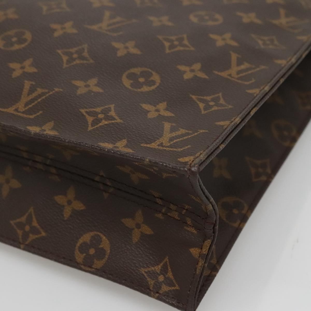 LOUIS VUITTON Monogram Sac Plat Hand Bag M51140 LV Auth 133703