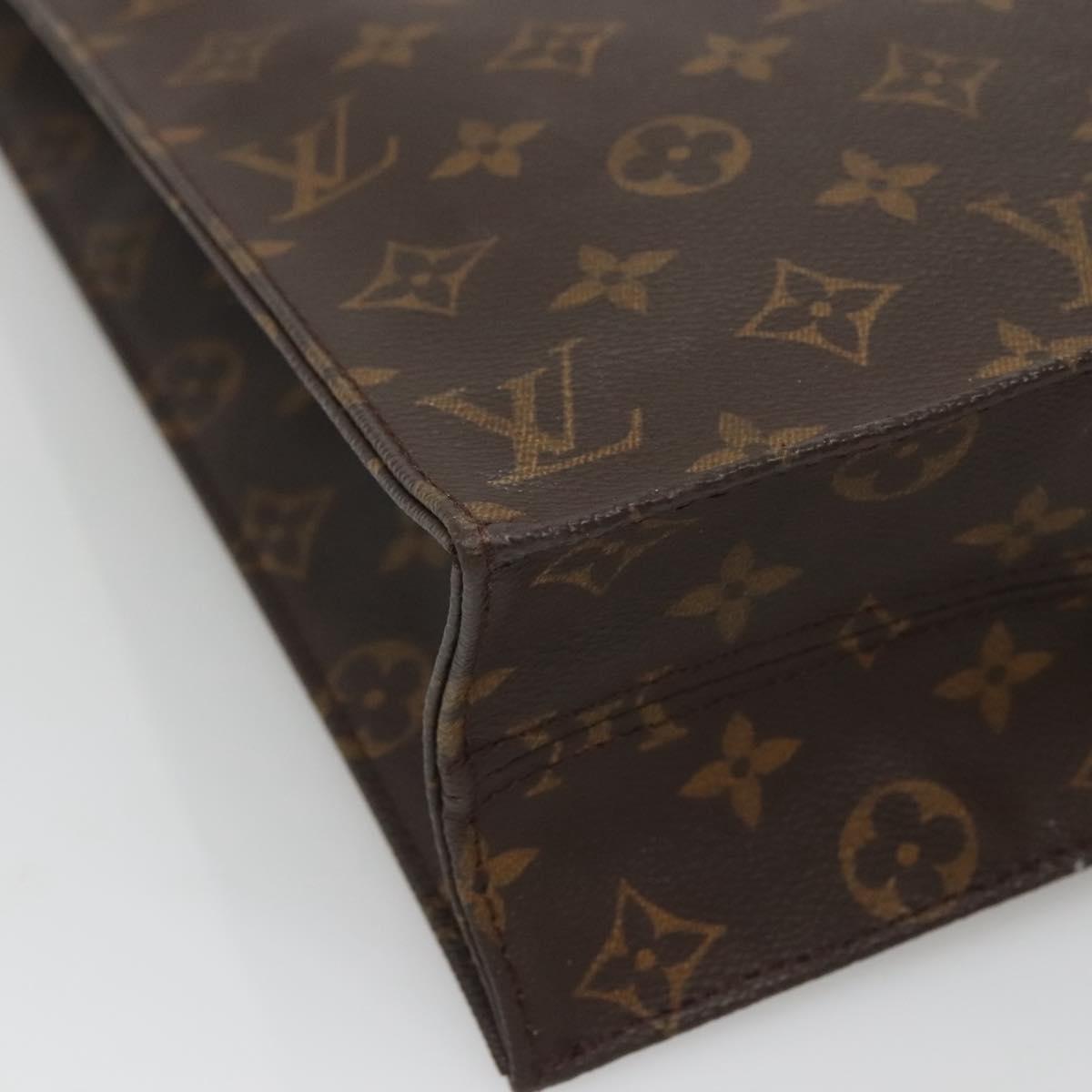 LOUIS VUITTON Monogram Sac Plat Hand Bag M51140 LV Auth 133703