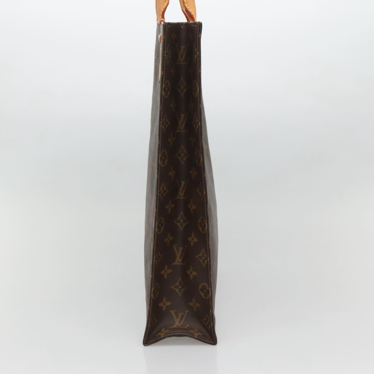 LOUIS VUITTON Monogram Sac Plat Hand Bag M51140 LV Auth 133703
