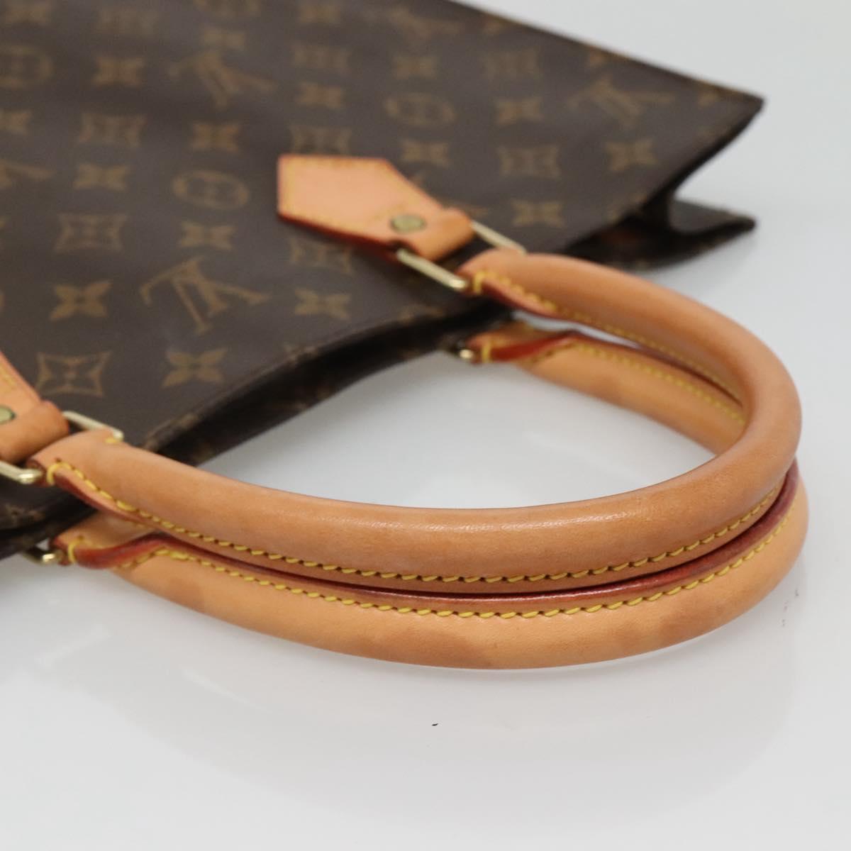 LOUIS VUITTON Monogram Sac Plat Hand Bag M51140 LV Auth 133703