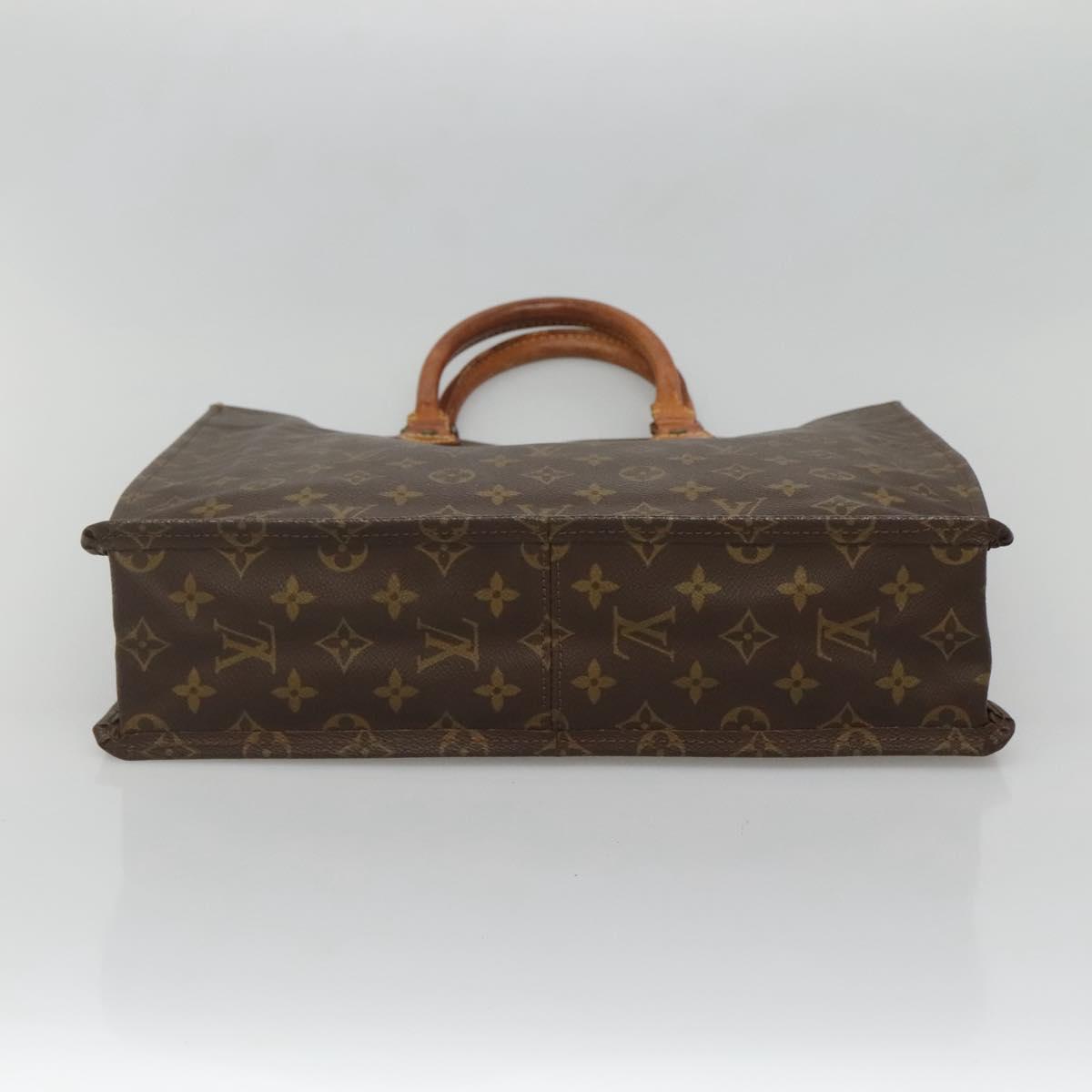 LOUIS VUITTON Monogram Sac Plat Hand Bag M51140 LV Auth 133707