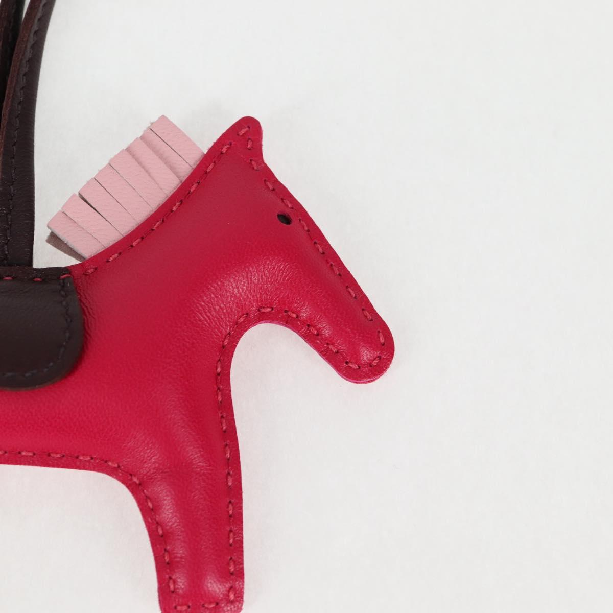 HERMES Rodeo Charm PM Charm Leather Pink Auth 133735