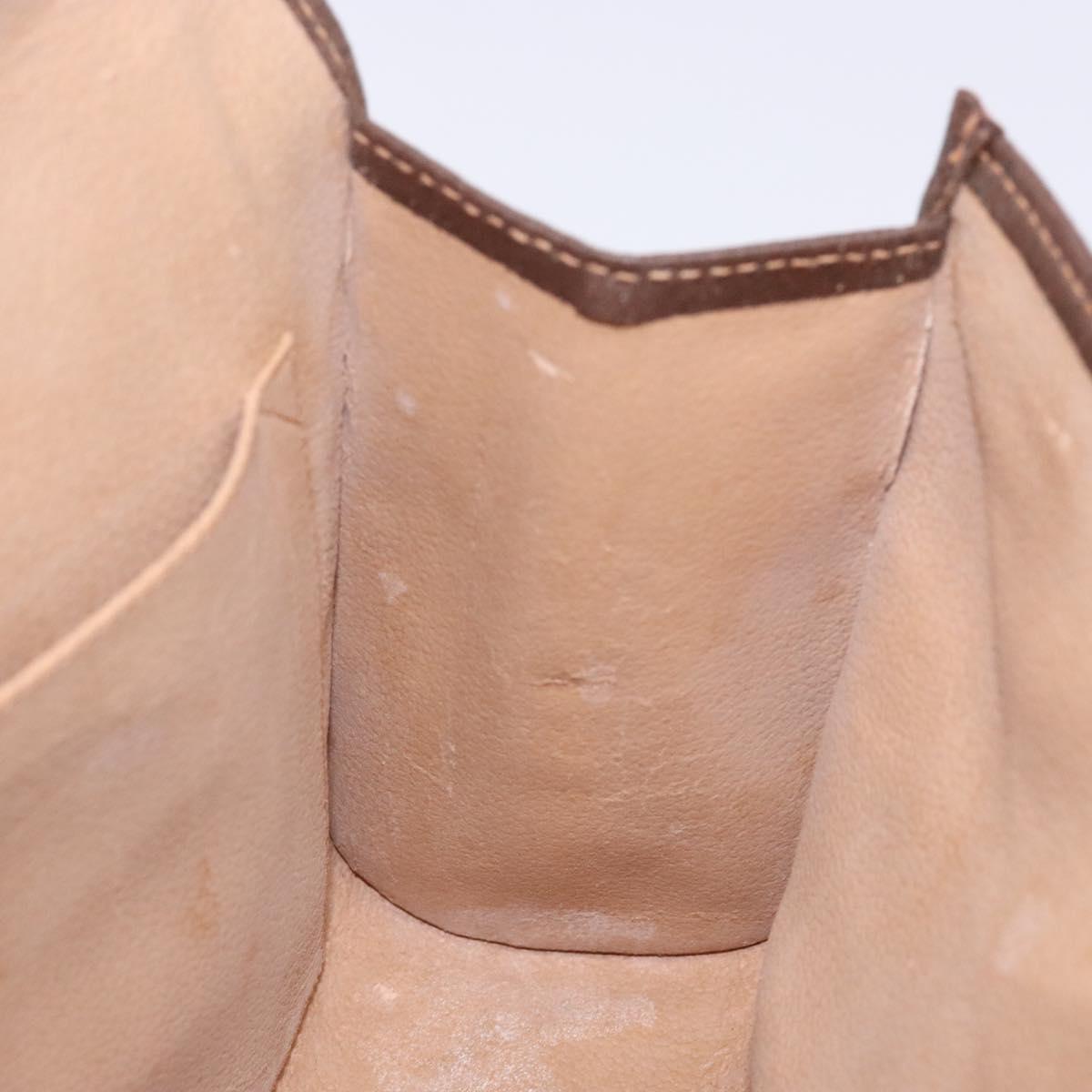 GUCCI GG Supreme Web Sherry Line Bag PVC Beige Gold 156 01 030 Auth 133748