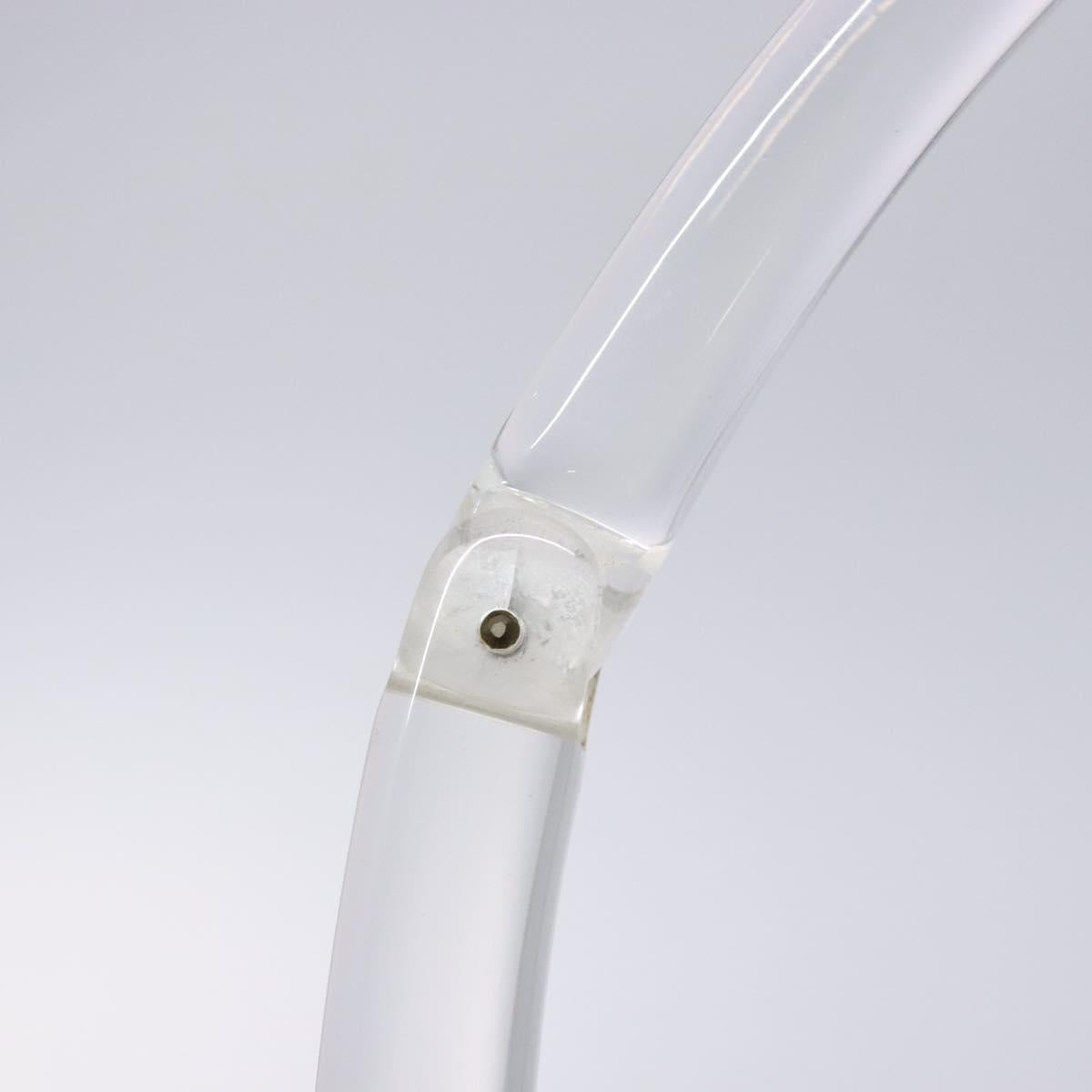 PRADA Shoulder Bag Nylon Plastic Yellow Silver Auth 133760