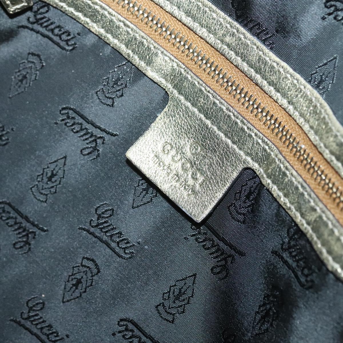 GUCCI GG Crystal Hand Bag Coated Canvas 2way Beige Gold 185566 Auth 133761