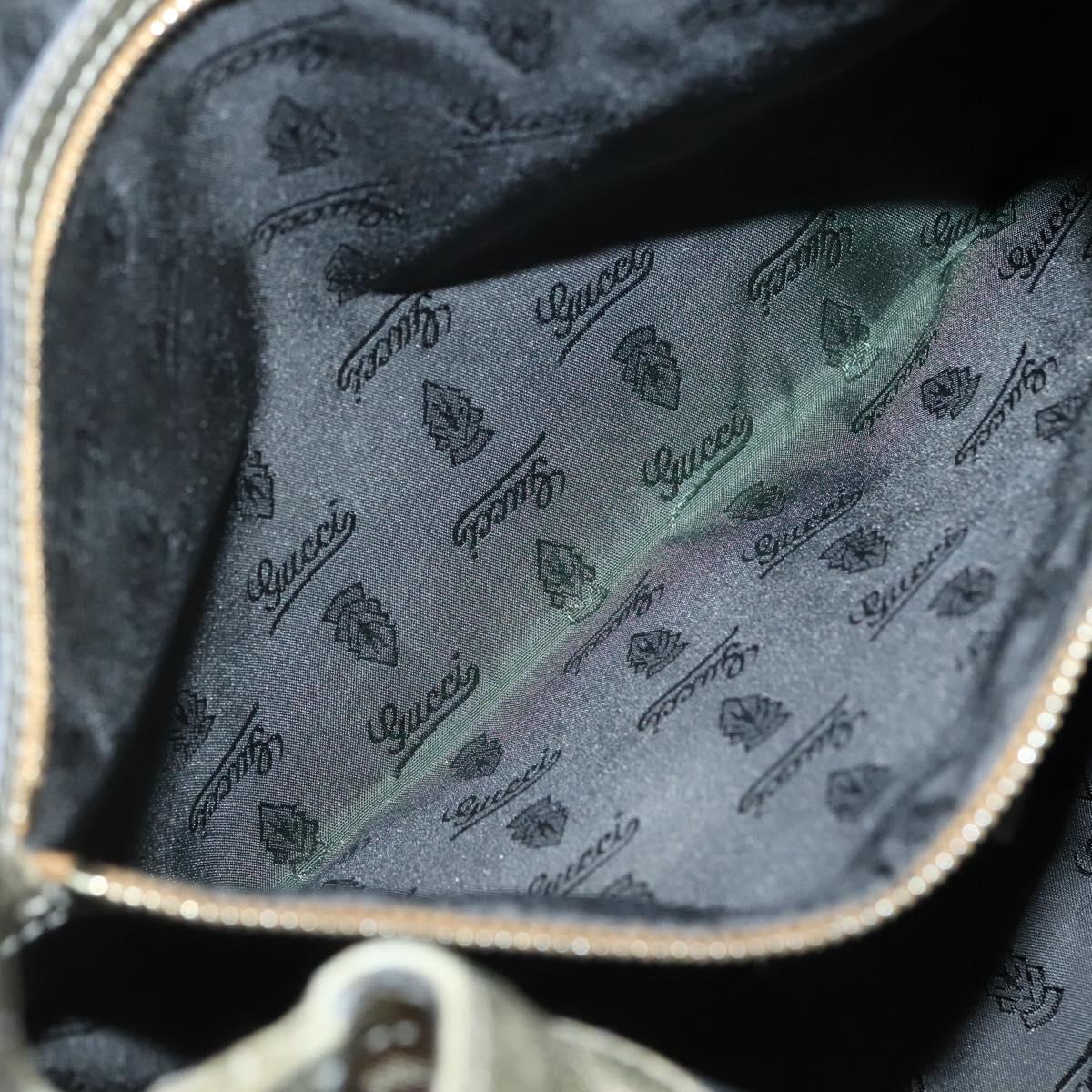 GUCCI GG Crystal Hand Bag Coated Canvas 2way Beige Gold 185566 Auth 133761