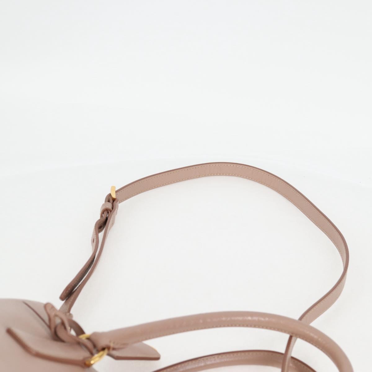 PRADA Galleria Hand Bag Safiano leather 2way Pink Gold Auth 133779