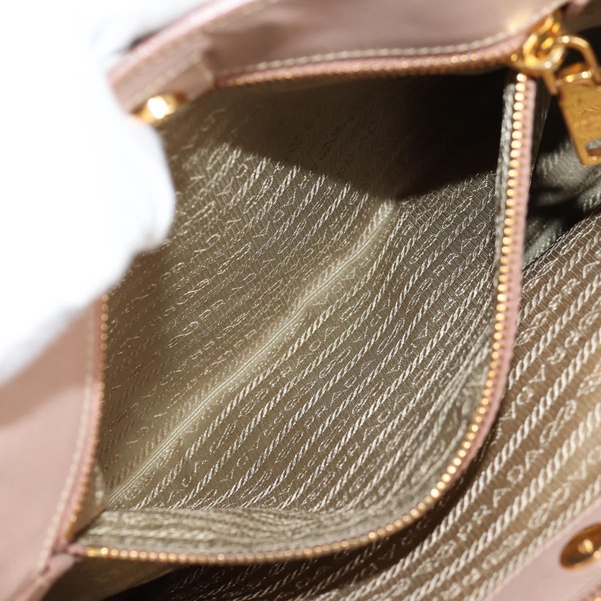 PRADA Galleria Hand Bag Safiano leather 2way Pink Gold Auth 133779