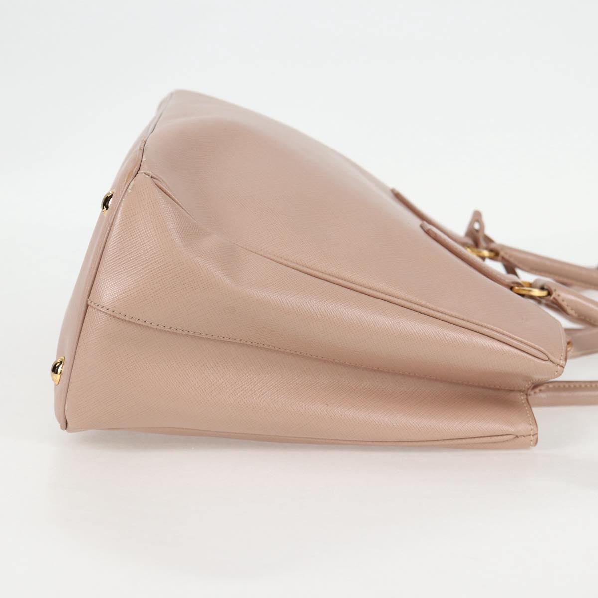 PRADA Galleria Hand Bag Safiano leather 2way Pink Gold Auth 133779