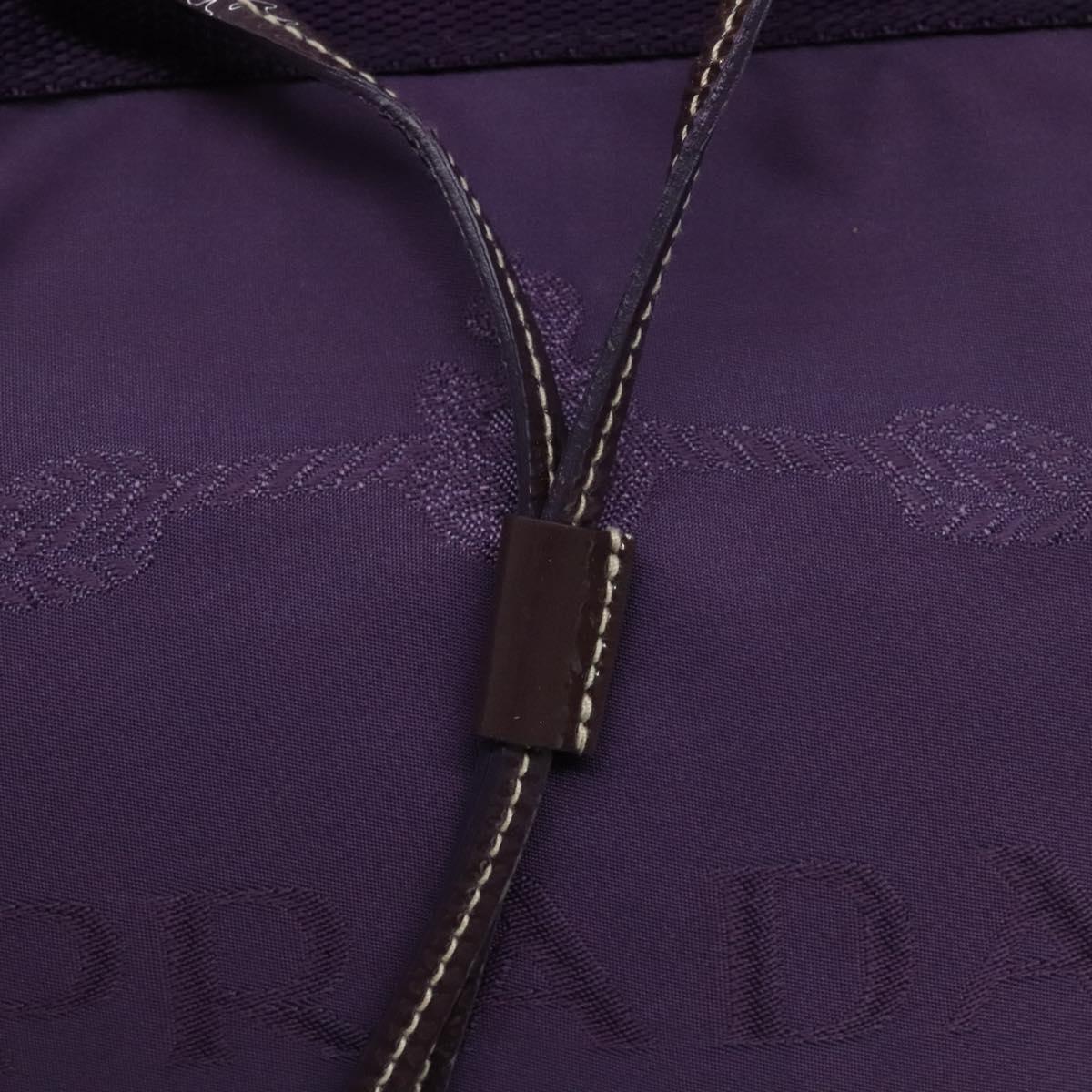 PRADA Tote Bag Nylon Purple Gold Auth 133783