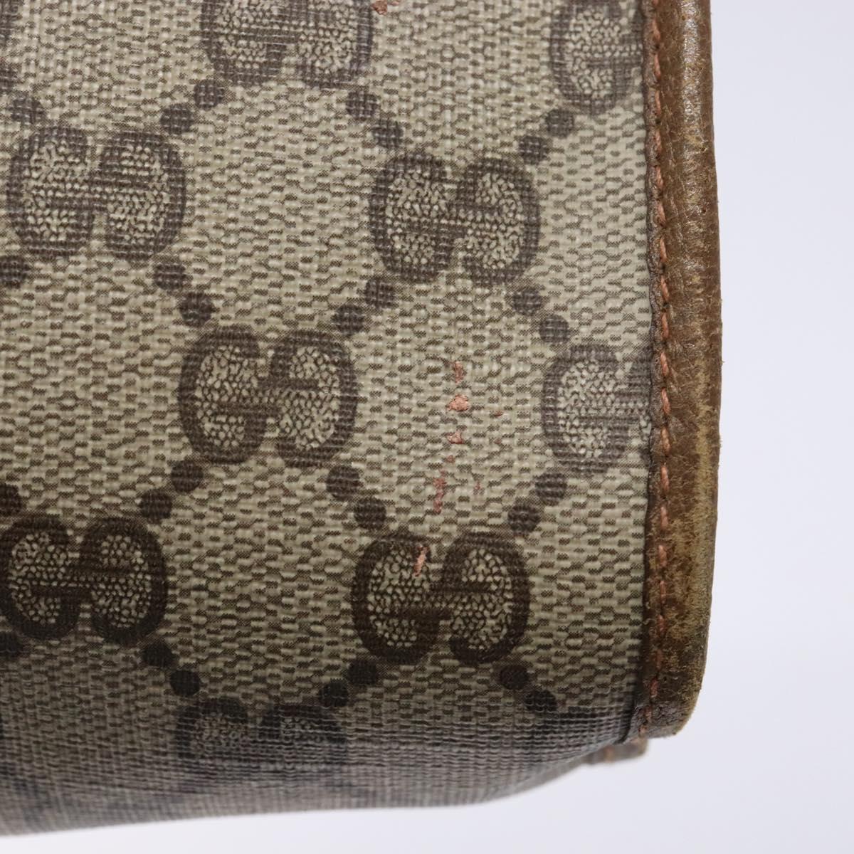 GUCCI GG Supreme Web Sherry Line Clutch Bag PVC Beige Gold 89 01 030 Auth 133814
