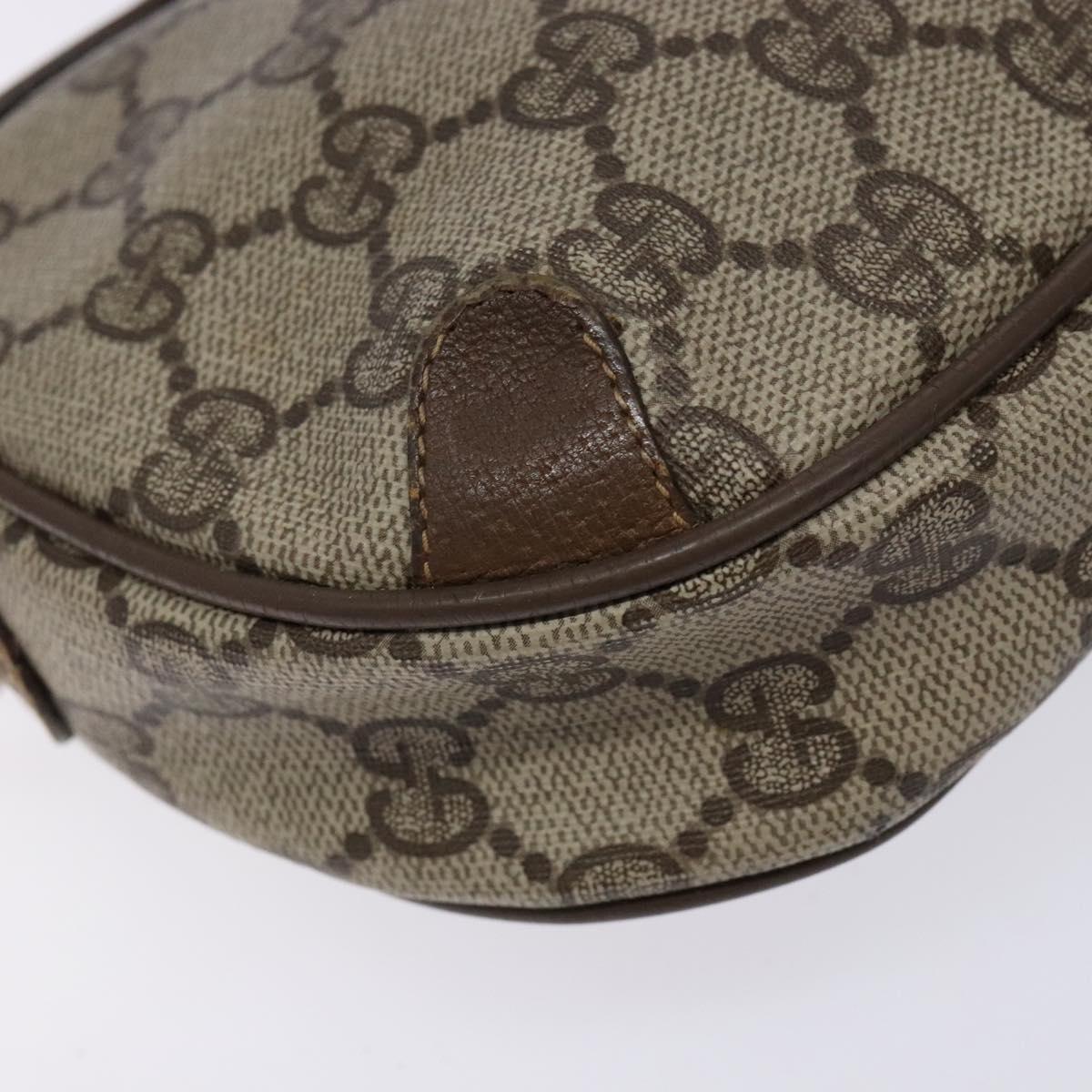 GUCCI GG Supreme Web Sherry Line Shoulder Bag PVC Beige 89 02 066 Auth 133869