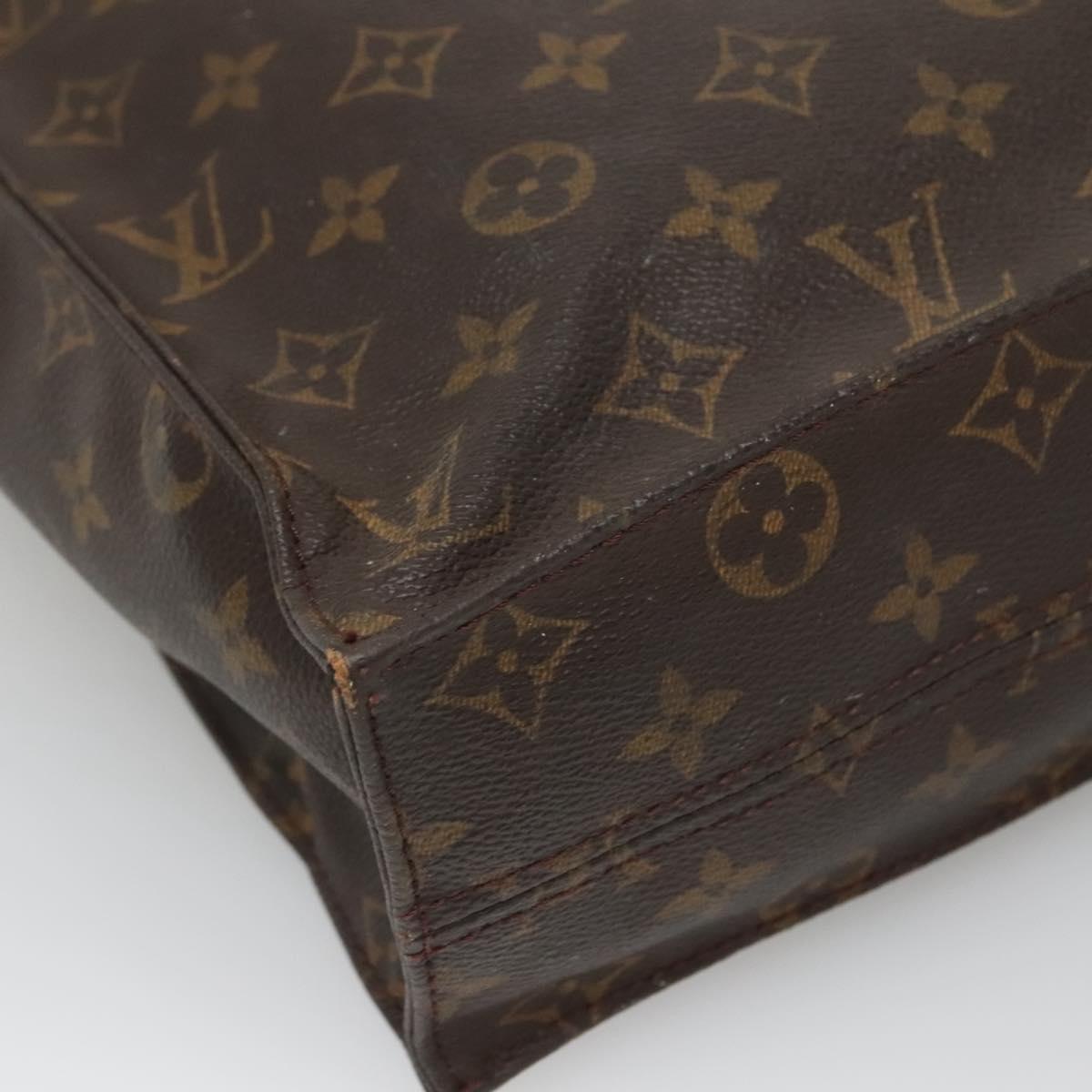 LOUIS VUITTON Monogram Sac Plat Hand Bag M51140 LV Auth 133894