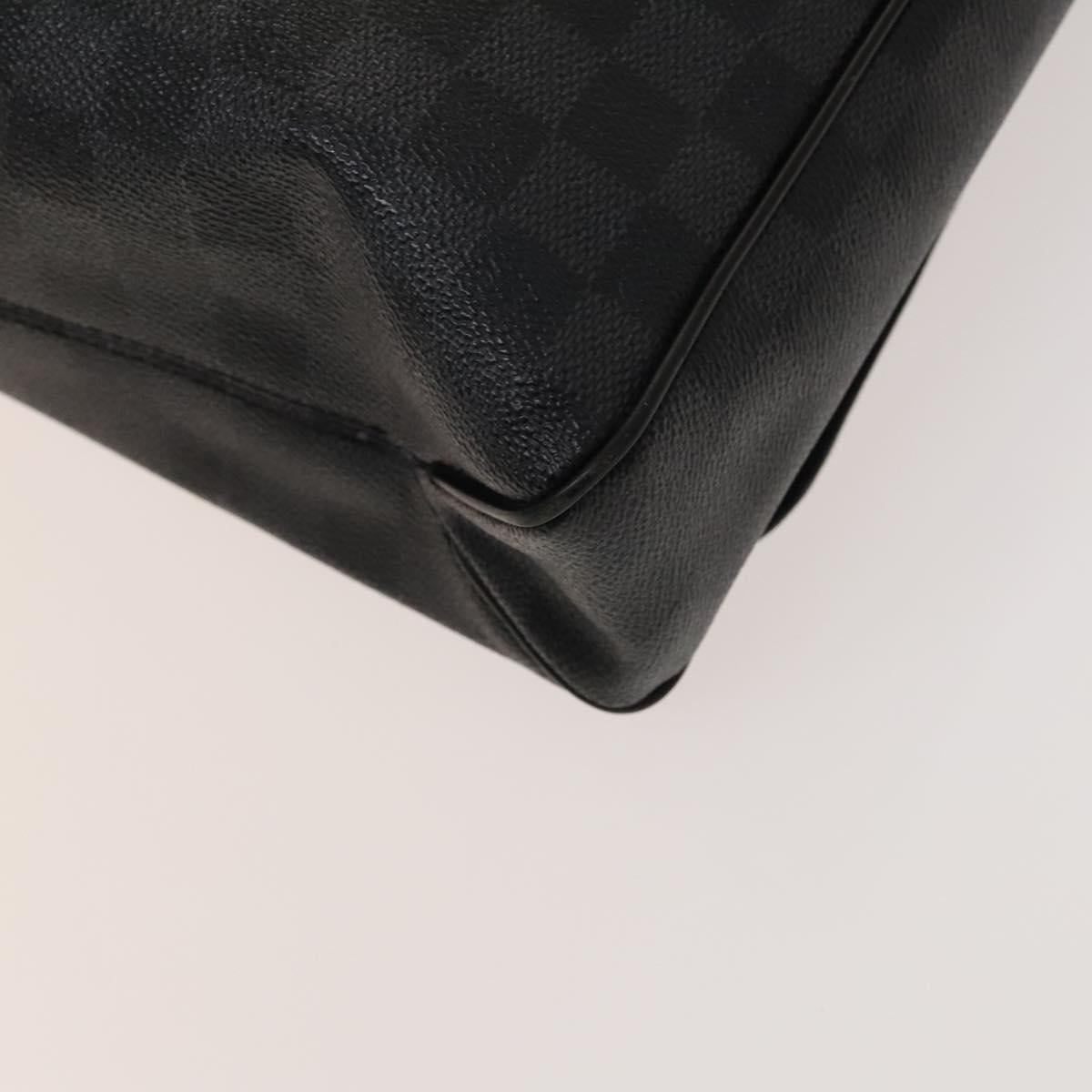 LOUIS VUITTON Damier Graphite District MM Shoulder Bag N41272 LV Auth 133908
