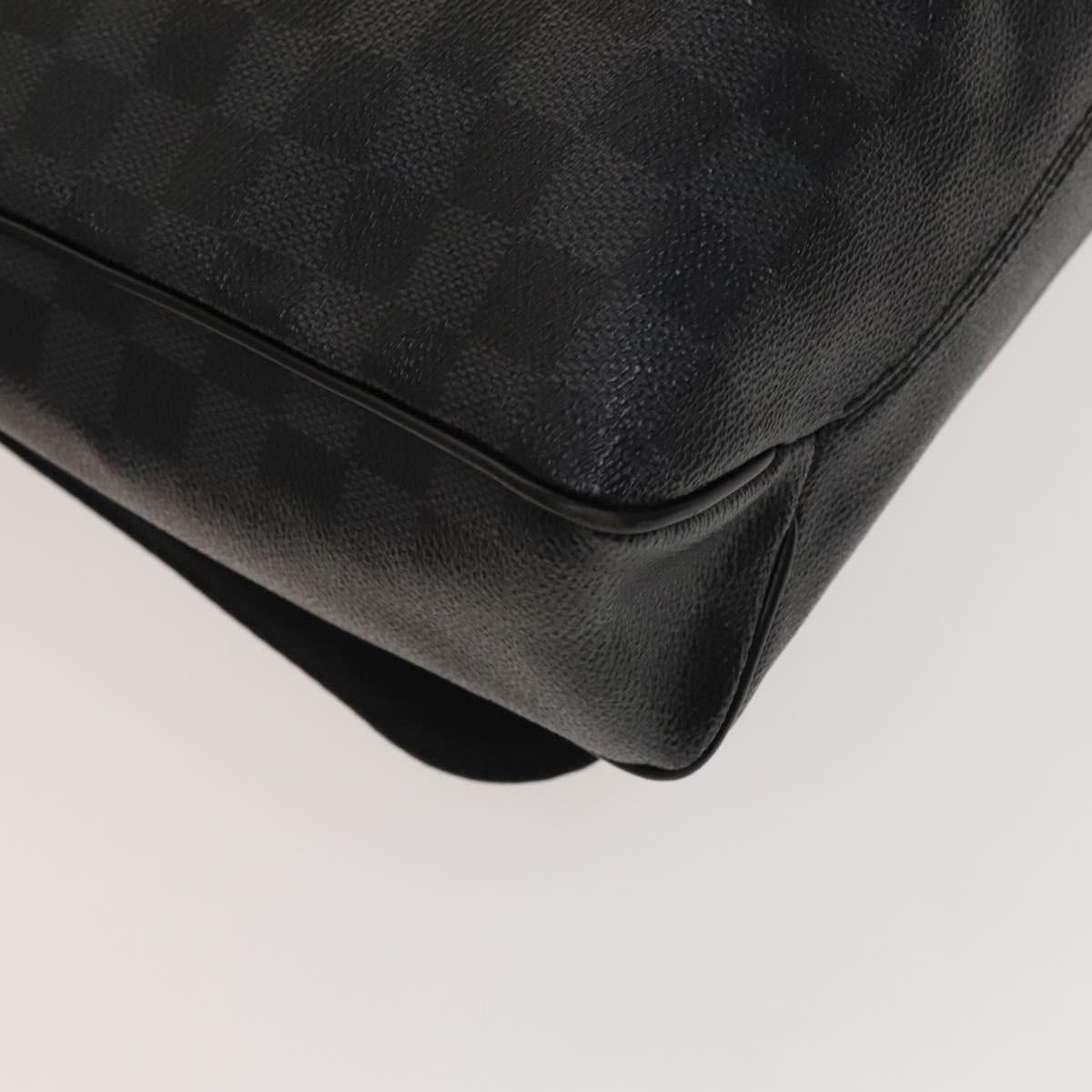 LOUIS VUITTON Damier Graphite District MM Shoulder Bag N41272 LV Auth 133908