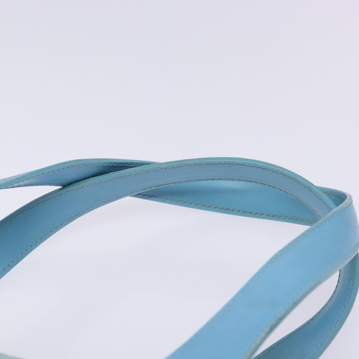 CHANEL New Travel line Tote Bag Nylon Light Blue Silver CC Auth 133917