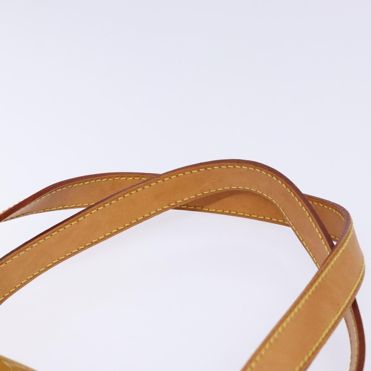 LOUIS VUITTON Monogram Vernis Houston Hand Bag Beige M91004 LV Auth 133943