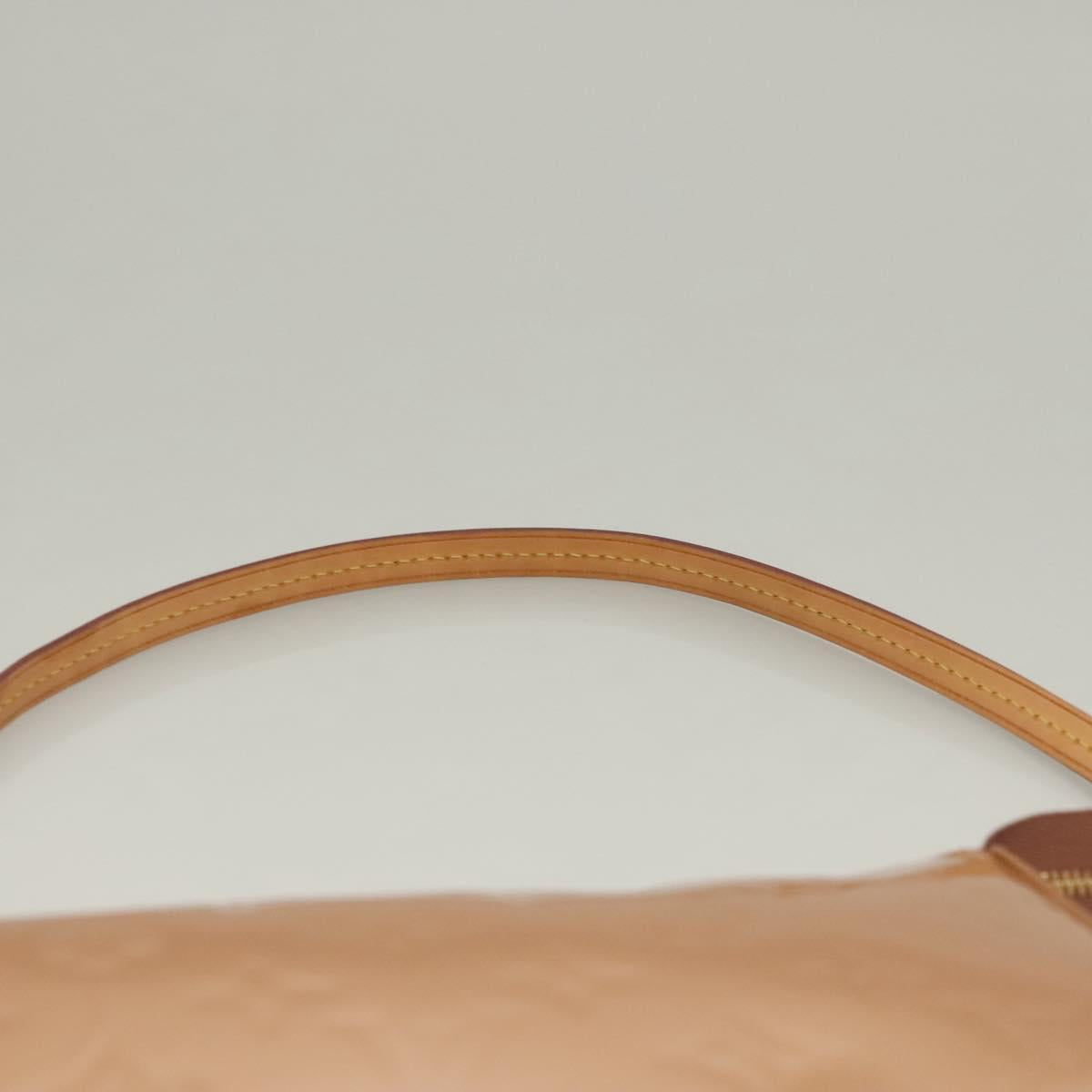 LOUIS VUITTON Vernis Pochette Accessoires Pouch Rose Velours M91575 Auth 133964
