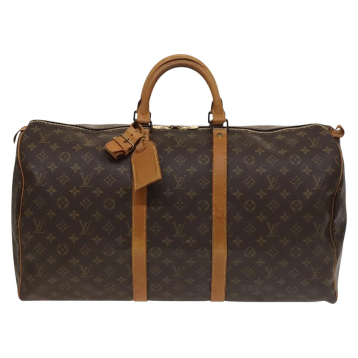 LOUIS VUITTON Monogram Keepall 55 Boston Bag M41424 LV Auth 133994