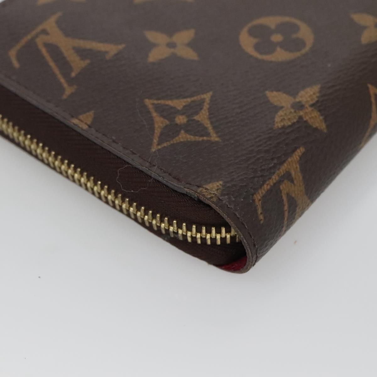 LOUIS VUITTON Monogram Zippy Wallet Long Wallet M42616 LV Auth 134012