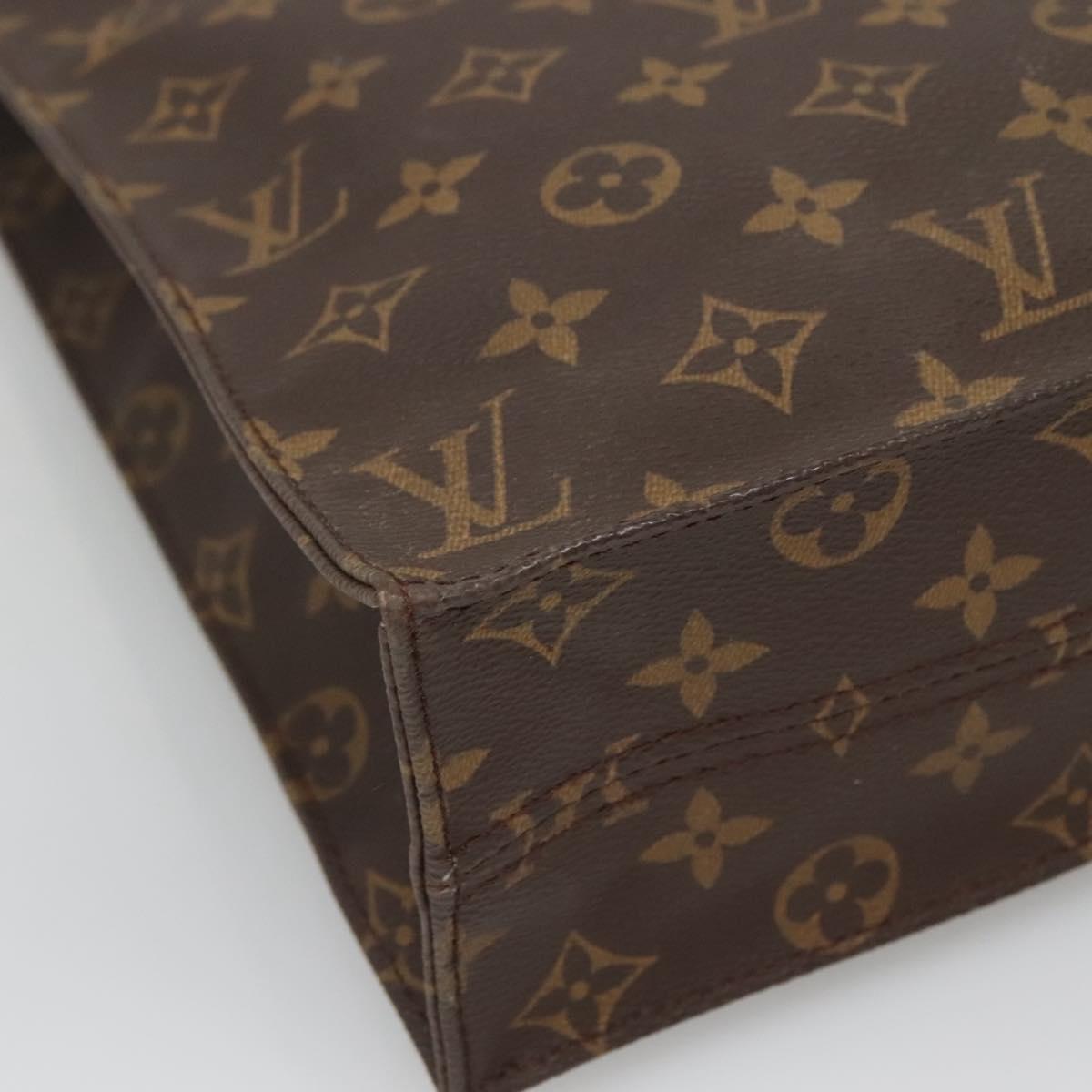 LOUIS VUITTON Monogram Sac Plat Hand Bag M51140 LV Auth 134040