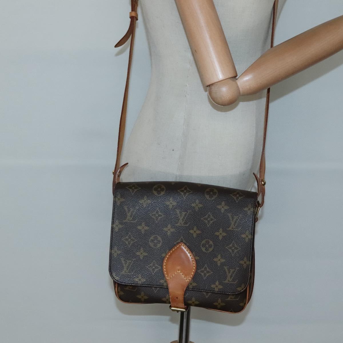 LOUIS VUITTON Monogram Cartouchiere MM Shoulder Bag M51253 LV Auth 134043