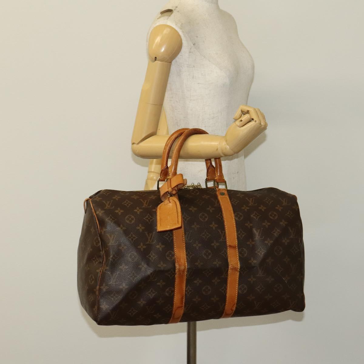 LOUIS VUITTON Monogram Keepall 45 Boston Bag M41428 LV Auth 134044