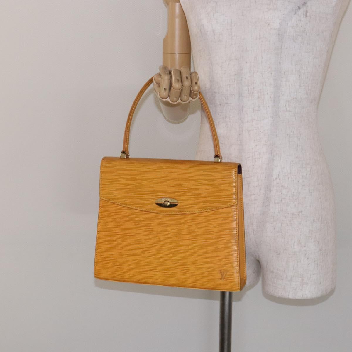 LOUIS VUITTON Epi Malesherbes Hand Bag Tassili Yellow Jonne M52379 Auth 134080