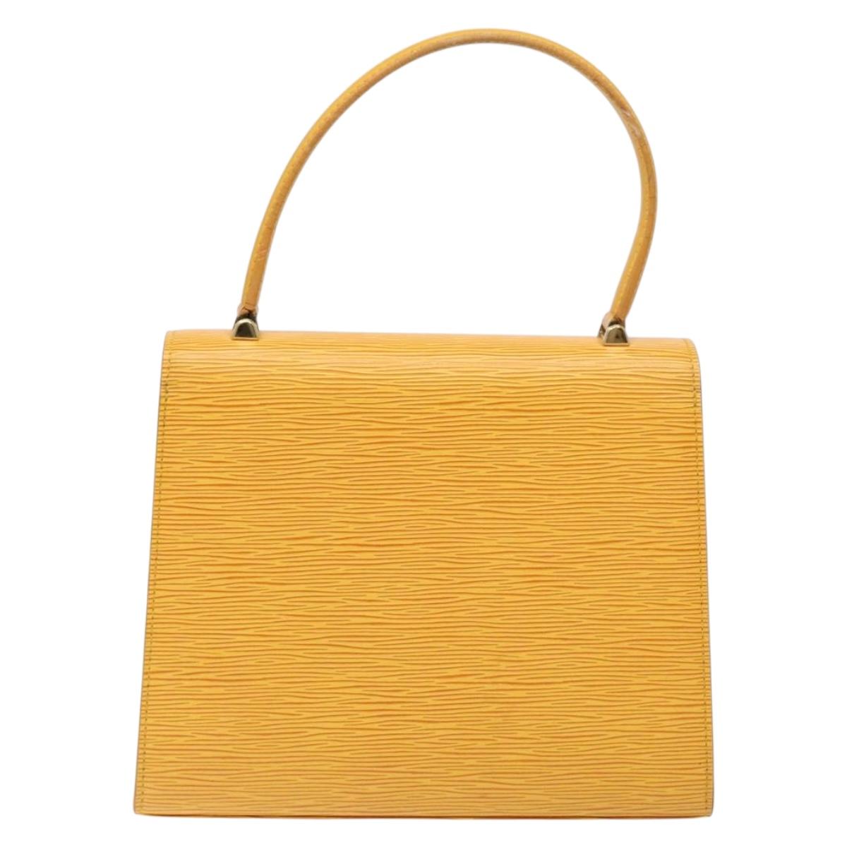 LOUIS VUITTON Epi Malesherbes Hand Bag Tassili Yellow Jonne M52379 Auth 134080