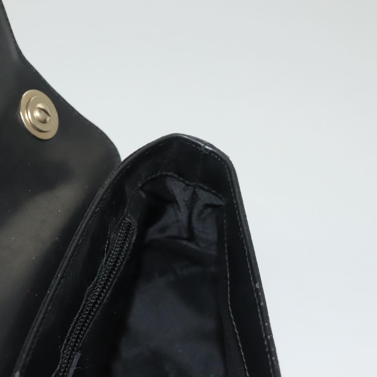 Salvatore Ferragamo Gancini Shoulder Bag Leather Black Brown Auth 134093