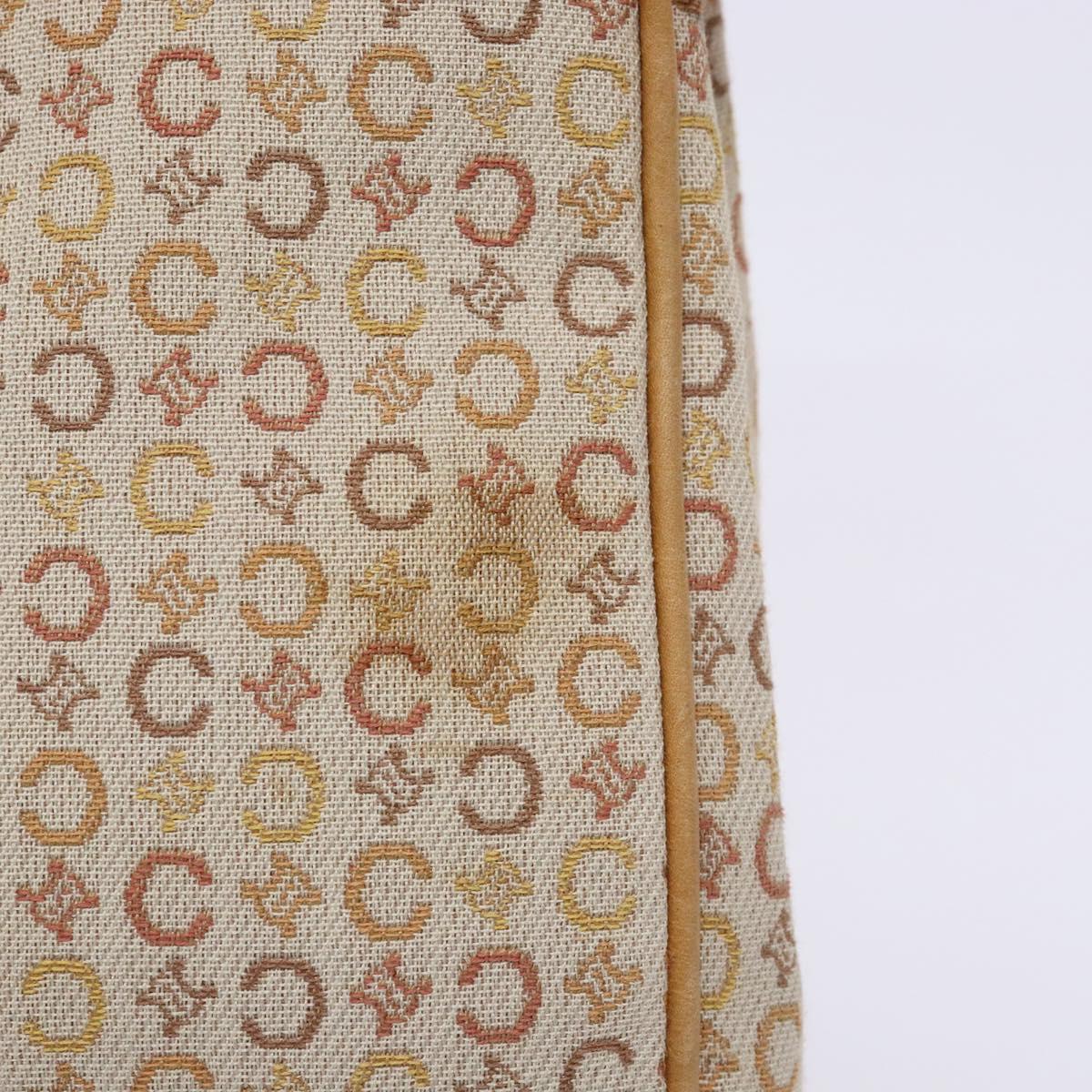 CELINE C Macadam Canvas Hand Bag Beige Auth 134129