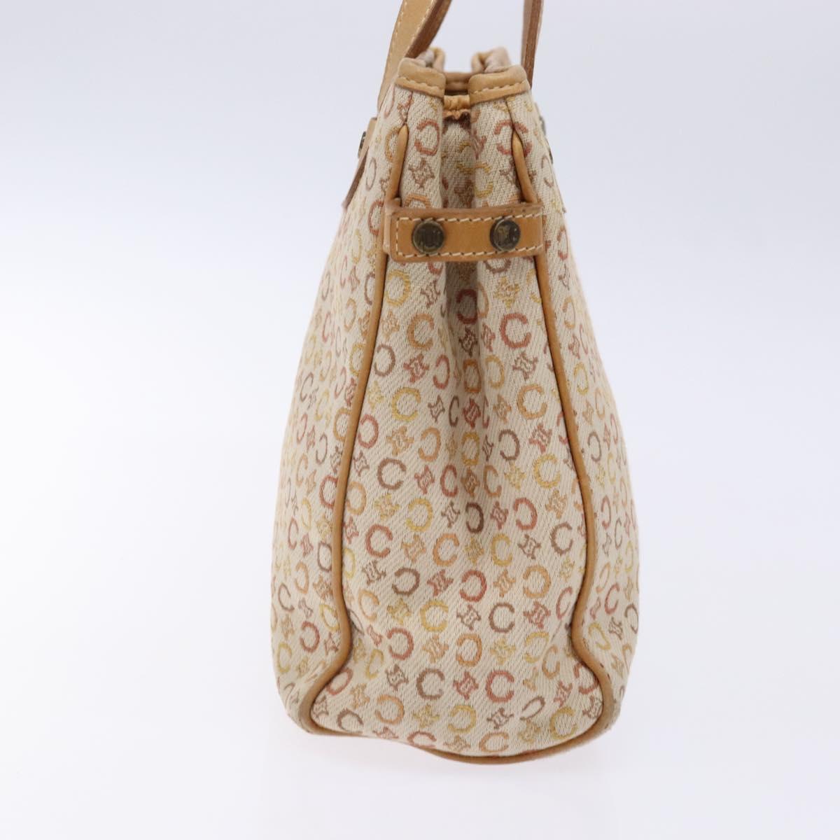 CELINE C Macadam Canvas Hand Bag Beige Auth 134129