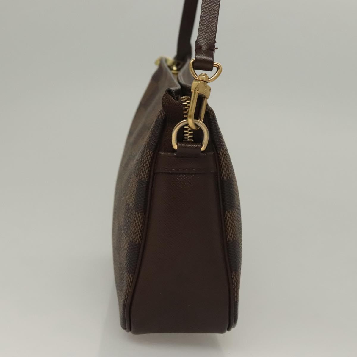 LOUIS VUITTON Damier Ebene Trousse Makeup Pouch N51982 LV Auth 134173
