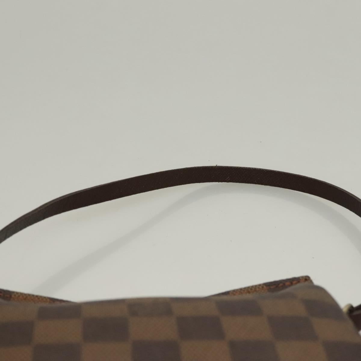 LOUIS VUITTON Damier Ebene Trousse Makeup Pouch N51982 LV Auth 134173
